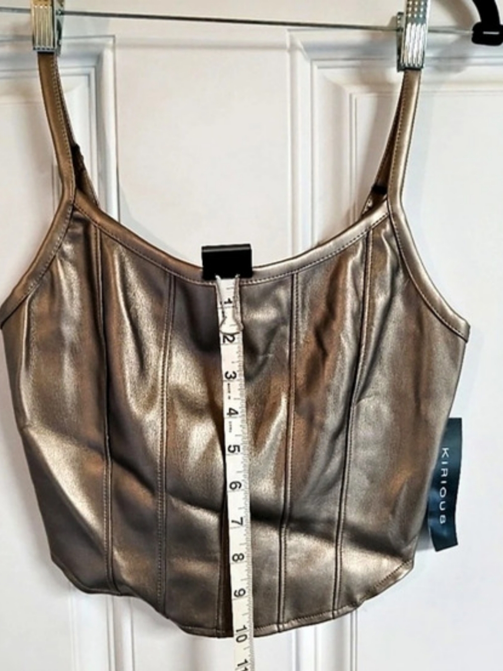 KRIÓUS Metallic Crop Top Size Medium NWT